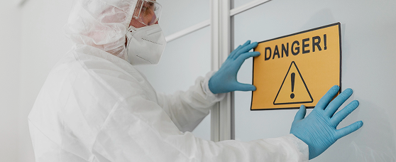 Protective clothing and a hazard warning sign