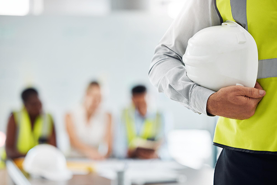 A workplace safety training scene