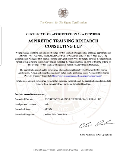 Published certificate reference