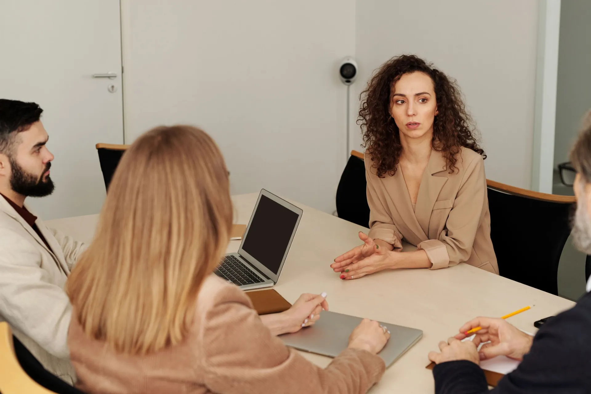 Illustrative corporate meeting photograph
