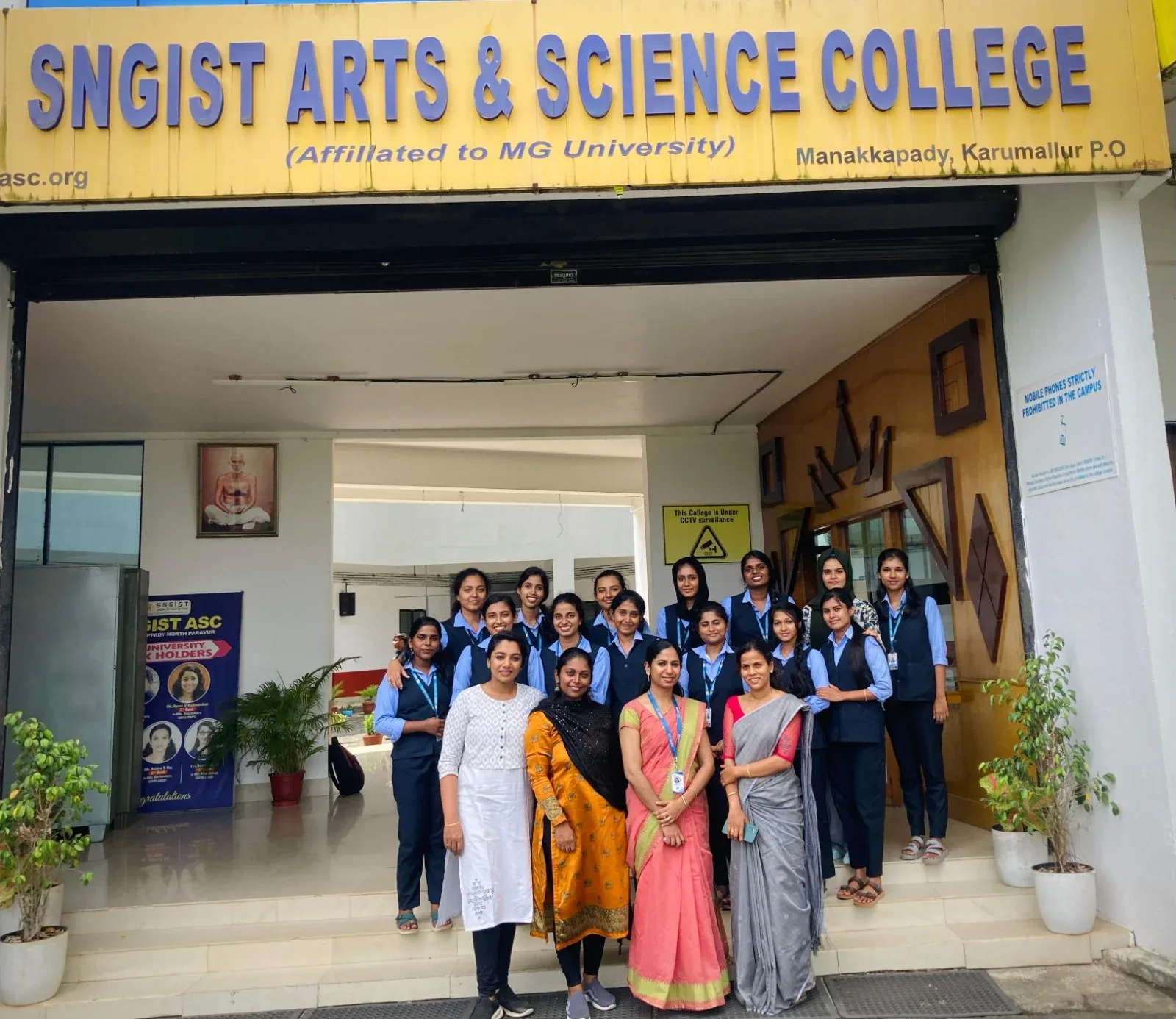 Group photograph at SNGIST Arts & Science College, Kerala